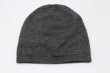Double Sided Dark Gray And White Unisex 100% Cashmere Cap