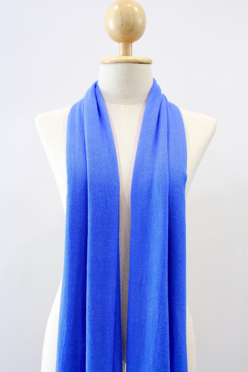 100% Cashmere Cornflower Blue Pashmina Shawl/Scarf – Nepali