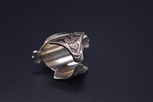 YELLOW AMBER STONE STERLING SILVER FINGER RING FOR WOMEN