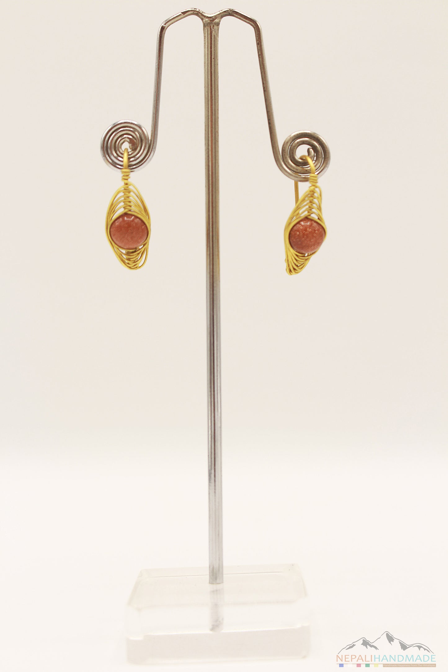 SAPPHIRE UNIVERSE WIRE ART DROP EARRING