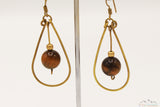 DROPLET WITH BROWN CRYSTAL EARRING