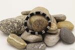 Black, White and Gray Glass Beads Roll On Bracelet