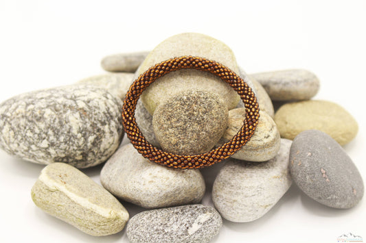 Saddle Brown Beads Roll On Bracelet
