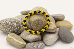 Black And Yellow Glass Beads Roll On Bracelet
