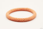 Corn Silk Brown Glass Beads Roll On Bracelet