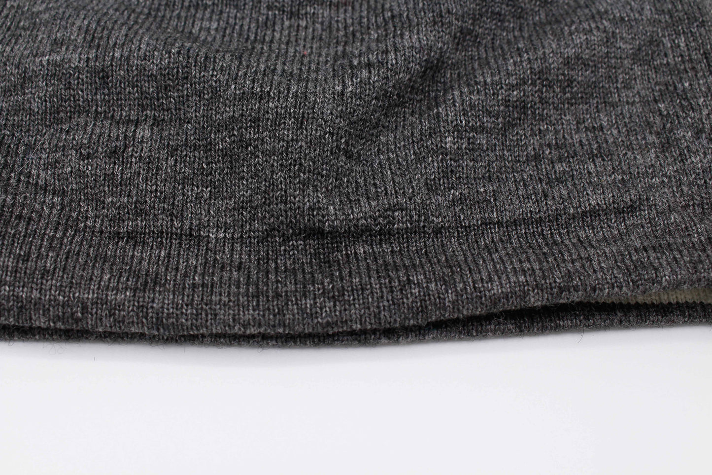 Double Sided Dark Gray And White Unisex 100% Cashmere Cap
