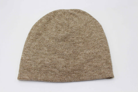 Double Sided Blurrywood  Brown And Gray 100% Cashmere Cap/Beanie