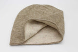 Double Sided Blurrywood  Brown And Gray 100% Cashmere Cap/Beanie