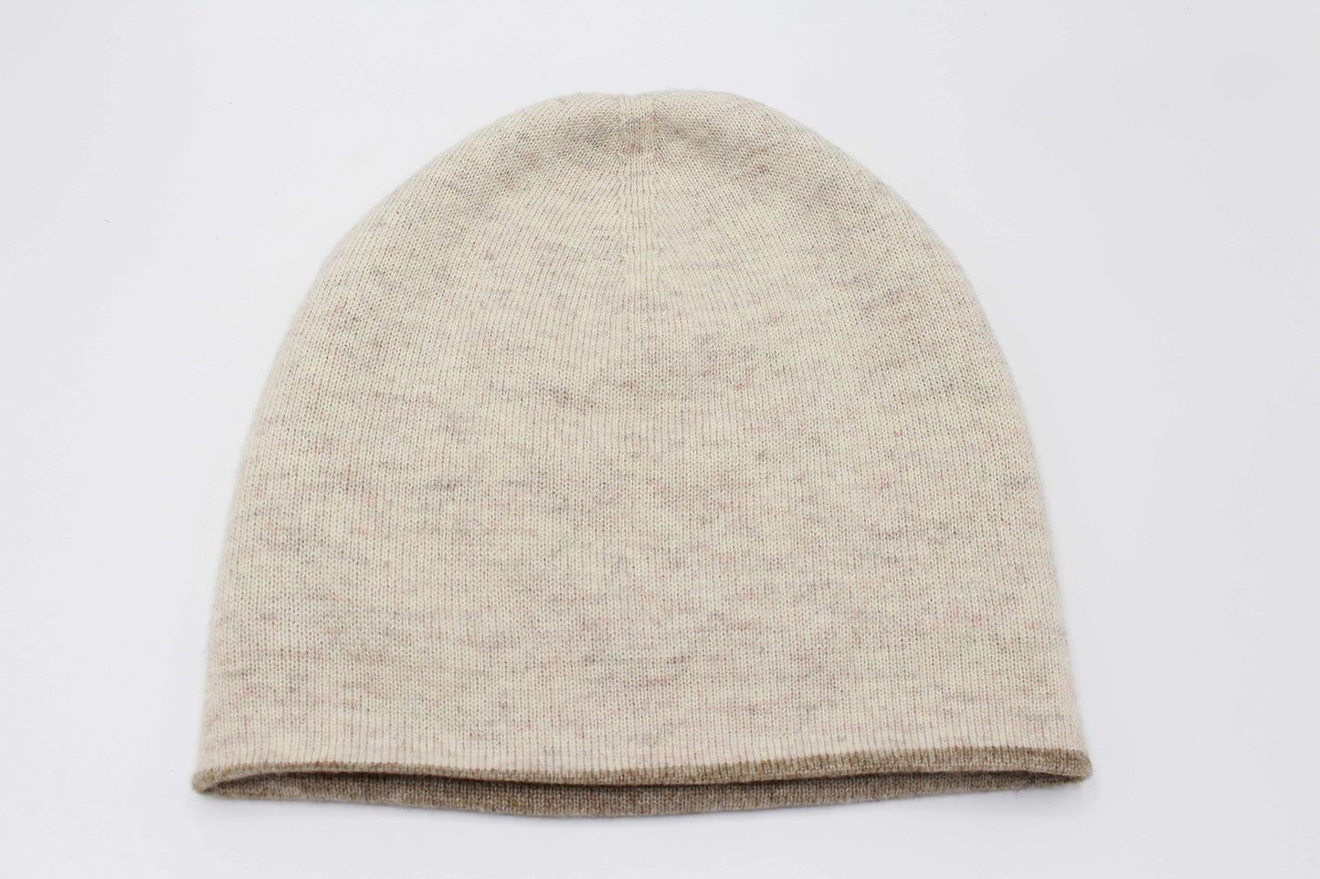 Double Sided Blurrywood  Brown And Gray 100% Cashmere Cap/Beanie
