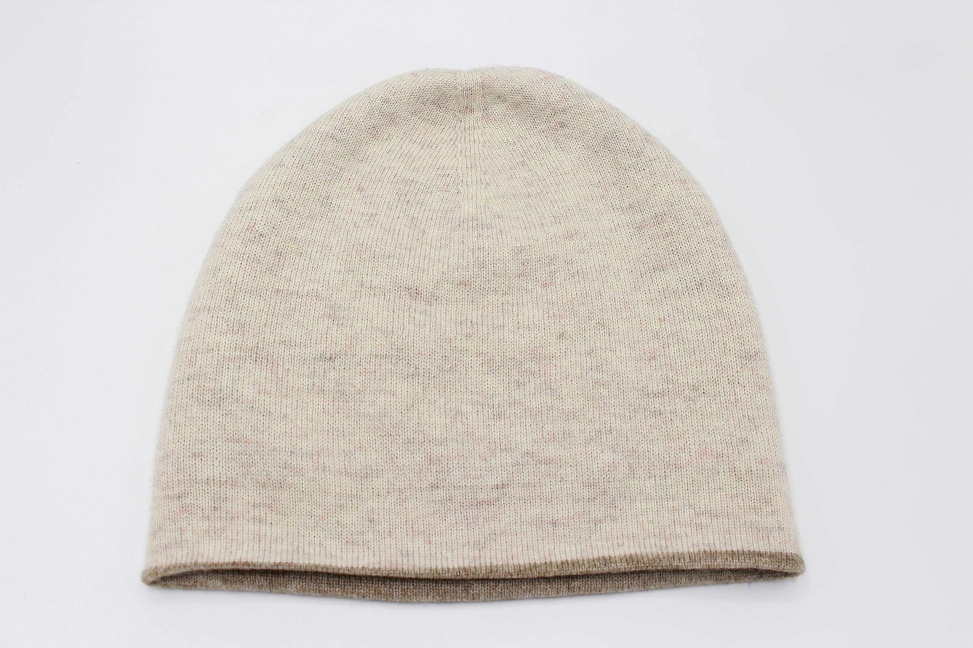 Double Sided Blurrywood  Brown And Gray 100% Cashmere Cap/Beanie