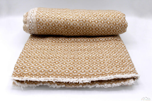 Sandy Brown Diamond Cut Cashmere Blanket