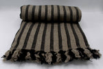 Brown & Black Chevron Stripes Cashmere Blanket