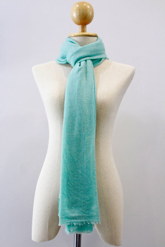 100% Cashmere Cadet Blue Pashmina Shawl/Scarf