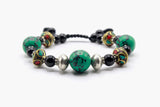 Black Onyx, Turquoise & Tibetan Beads Bracelet