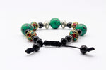 Black Onyx, Turquoise & Tibetan Bead Bracelets