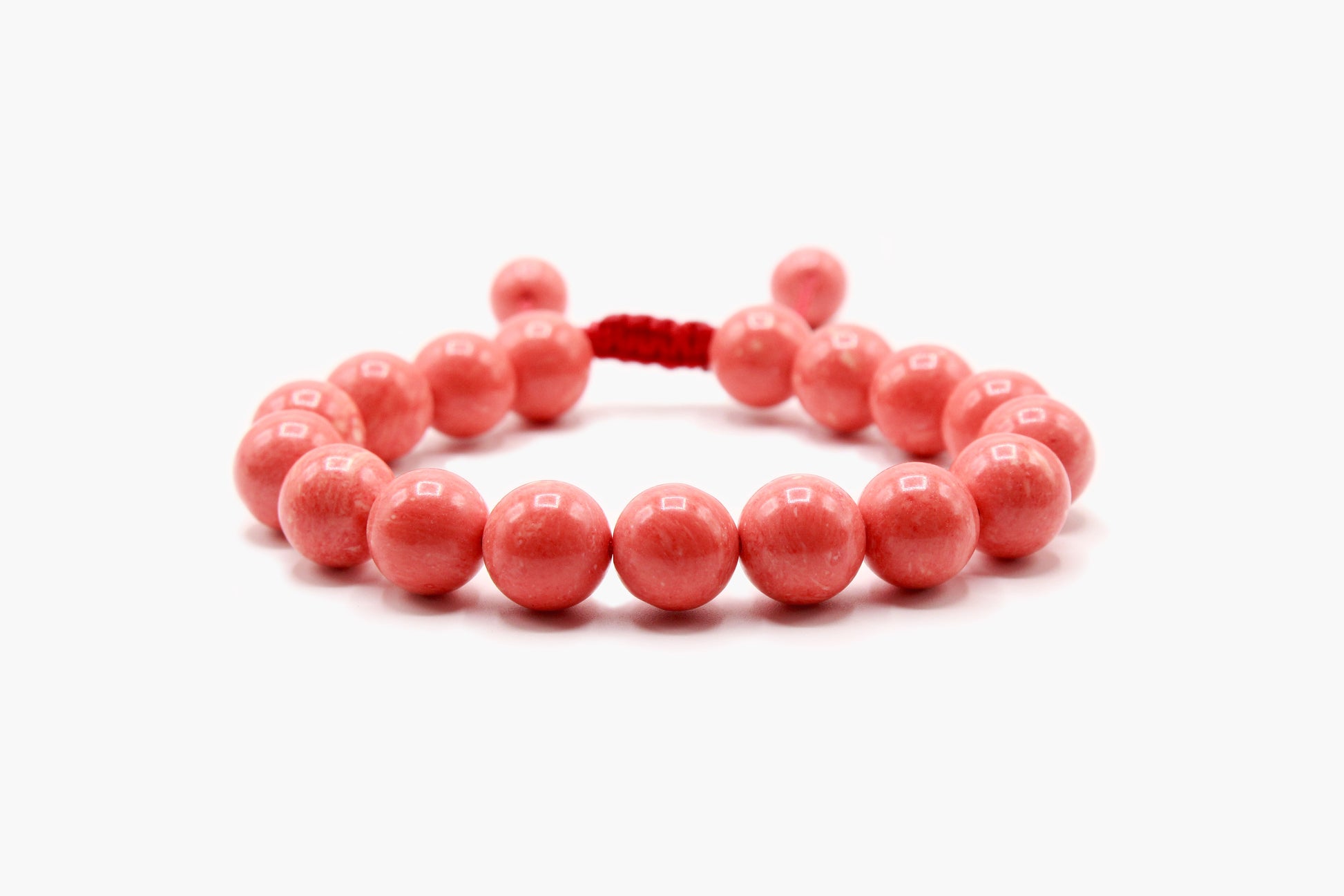 Pink Coral Stone Beads Bracelet