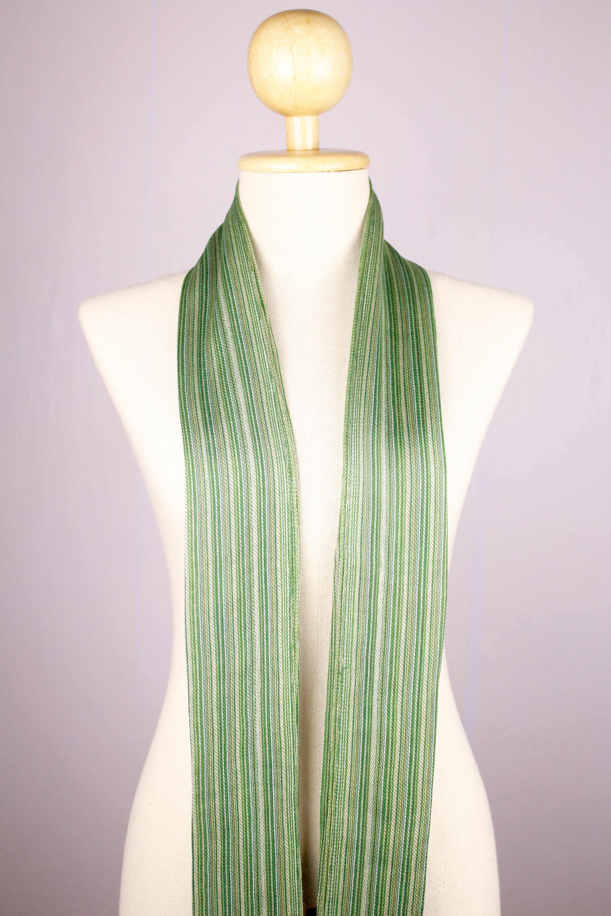 Green Stripes Bamboo Scarf/Muffler