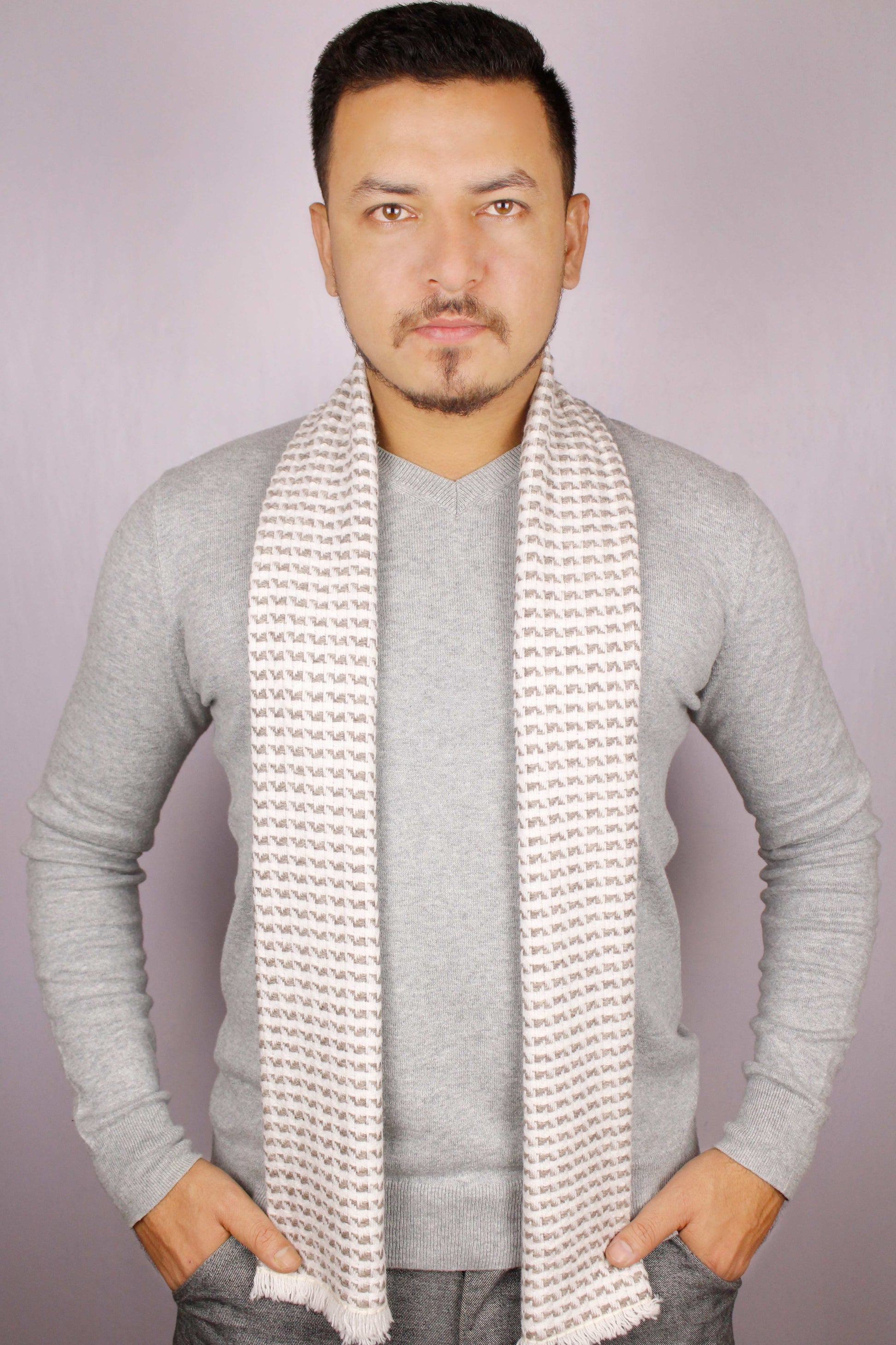 100% Premium Cashmere Brown Brick Scarf/Muffler