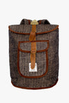Brown Herringbone Unisex Hemp Backpack