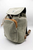 Dark Sea Green Herringbone Unisex Hemp Backpack