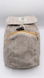 Seashell Gray Herringbone Unisex Hemp Backpack