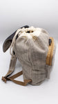Seashell Gray Herringbone Unisex Hemp Backpack