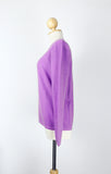 Purple Orchid V-Neck Cashmere Pullover Sweater For Women