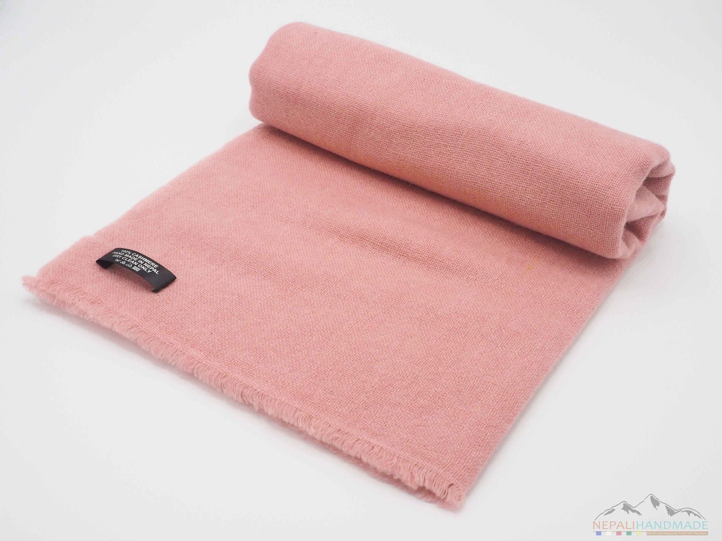 100% CASHMERE PINK PASHMINA SHAWL/SCARF