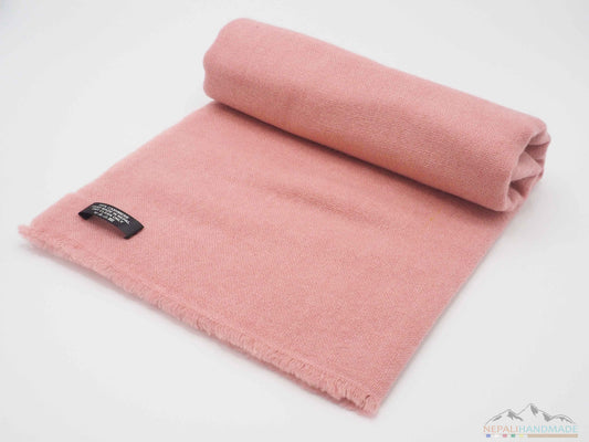 100% CASHMERE PINK PASHMINA SHAWL/SCARF